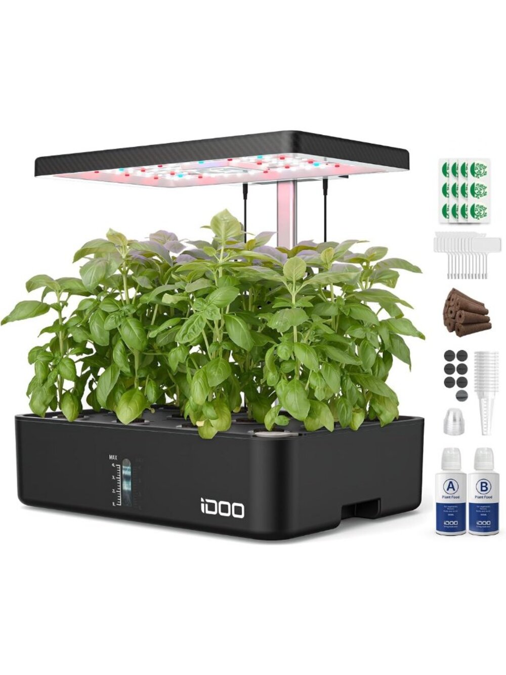 Hydroponic Growing System with 12 Pods & LED Grow Light for Indoor Gardening